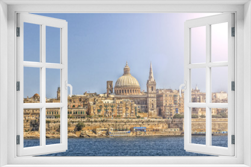 Fototapeta Naklejka Na Ścianę Okno 3D - The skyline of Valletta, Malta