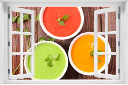 Fototapeta Naklejka Na Ścianę Okno 3D - assorted soup or smoothie