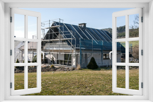 Fototapeta Naklejka Na Ścianę Okno 3D - Dachsanierung Altbau