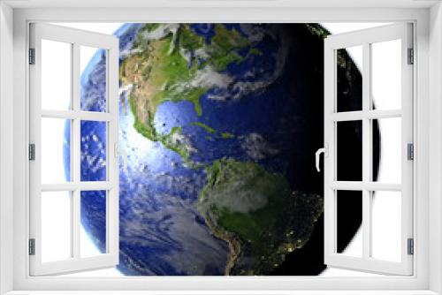 Fototapeta Naklejka Na Ścianę Okno 3D - Americas on Earth isolated on white