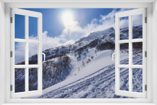 Fototapeta Naklejka Na Ścianę Okno 3D - 冬の黒岳
