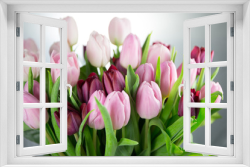 Fototapeta Naklejka Na Ścianę Okno 3D - Tulpen Blumenestrauß