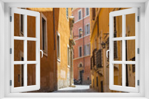 Fototapeta Naklejka Na Ścianę Okno 3D - Little street in Rome