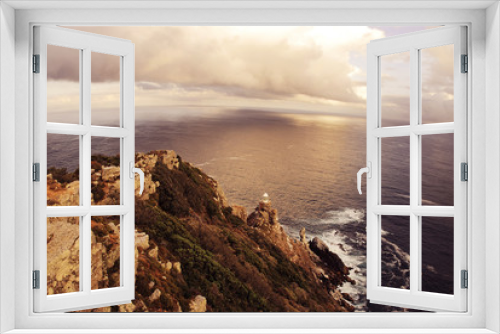 Fototapeta Naklejka Na Ścianę Okno 3D - Cape Of Good Hope lighthouse in the sunset, South Africa