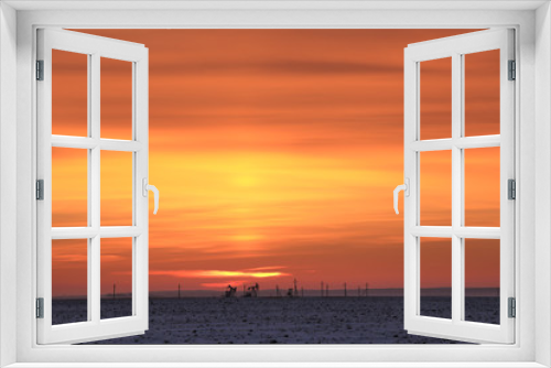 Fototapeta Naklejka Na Ścianę Okno 3D - scarlet sky at sunset