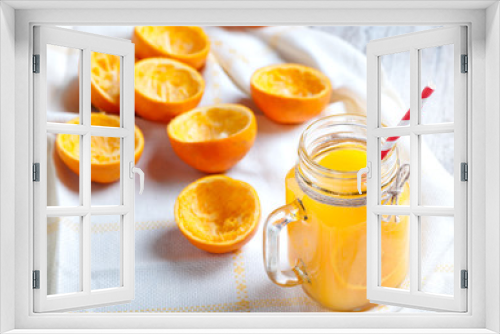 Fototapeta Naklejka Na Ścianę Okno 3D - Zumo de naranja