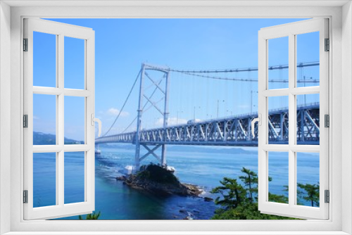 Fototapeta Naklejka Na Ścianę Okno 3D - Akashi-Kaikyo Bridge