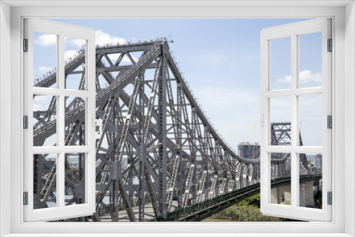 Fototapeta Naklejka Na Ścianę Okno 3D - BRISBANE, AUSTRALIA: Story Bridge on a sunny day -  closeup