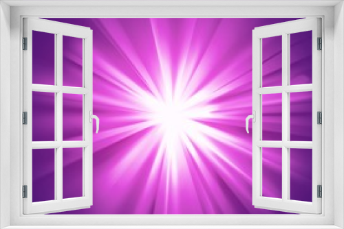 Fototapeta Naklejka Na Ścianę Okno 3D - Glowing light violet burst