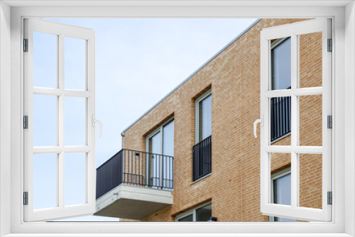 Fototapeta Naklejka Na Ścianę Okno 3D - Balkon an einer Fassade