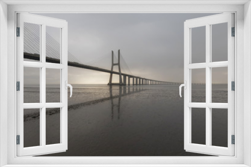 Fototapeta Naklejka Na Ścianę Okno 3D - View of Vasco Da Gama bridge, Lisbon, Portugal