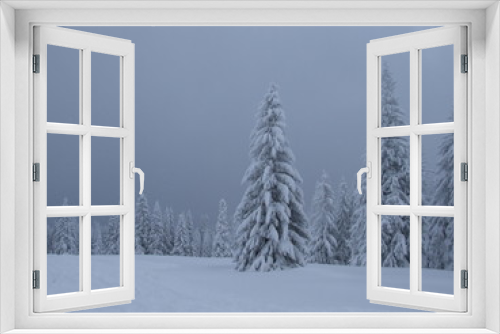 Fototapeta Naklejka Na Ścianę Okno 3D - Beskidy_zimą_5