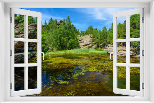 Fototapeta Naklejka Na Ścianę Okno 3D - Summer Landscape, Altai, Siberia. Lake Mokhovoye