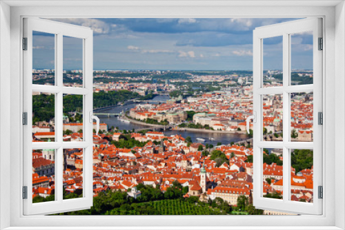 Aerial view of the city. Prague, Czech Republic