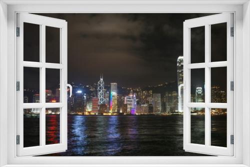 Fototapeta Naklejka Na Ścianę Okno 3D - Hongkong at night