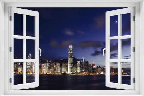 Fototapeta Naklejka Na Ścianę Okno 3D - Hong Kong Skyline