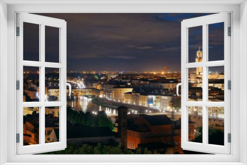 Fototapeta Naklejka Na Ścianę Okno 3D - Florence skyline night