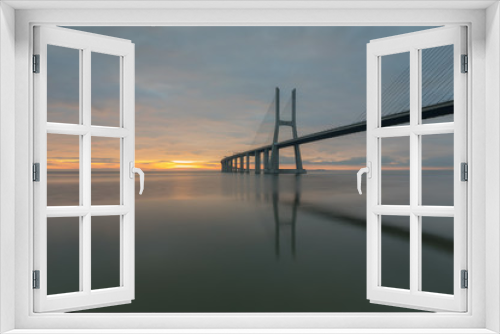 Fototapeta Naklejka Na Ścianę Okno 3D - Vasco da Gama Brücke Lissabon | Ferien in Portugal