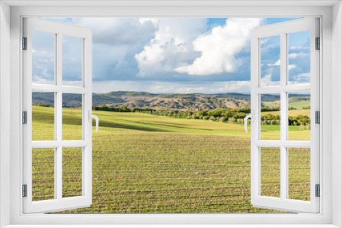 Fototapeta Naklejka Na Ścianę Okno 3D - panorama of Siena in the Val d'Orcia and the Chianti hills