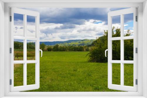 Fototapeta Naklejka Na Ścianę Okno 3D - The landscape of fields and mountains in western Ukraine