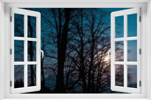 Fototapeta Naklejka Na Ścianę Okno 3D - Die blaue Stunde
