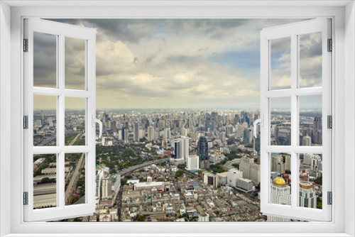 Fototapeta Naklejka Na Ścianę Okno 3D - Top view city, Bangkok , Thailand