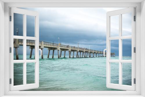Fototapeta Naklejka Na Ścianę Okno 3D - High Pier at Sea 