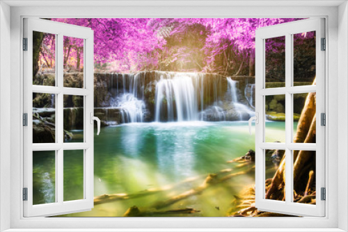 Fototapeta Naklejka Na Ścianę Okno 3D - Waterfall clear scenic natural