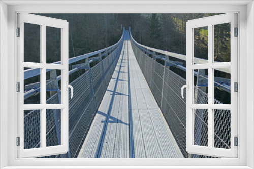 Fototapeta Naklejka Na Ścianę Okno 3D - hängebrücke in leissigen, schweiz 