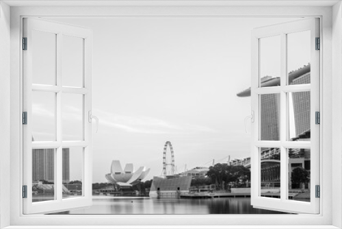 Fototapeta Naklejka Na Ścianę Okno 3D - Singapur Skyline