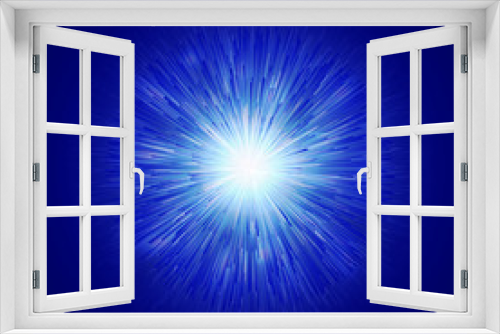 Fototapeta Naklejka Na Ścianę Okno 3D - Glowing light effect sparkle background. Magic glow sparkling texture. Magical rays of light effect in the explosion on a blue background. vector illustration