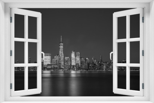 Fototapeta Naklejka Na Ścianę Okno 3D - Manhattan skyline 