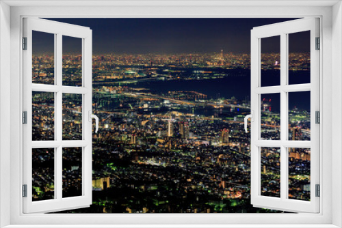 Fototapeta Naklejka Na Ścianę Okno 3D - 神戸 摩耶山 掬星台からの夜景 -日本三大夜景-