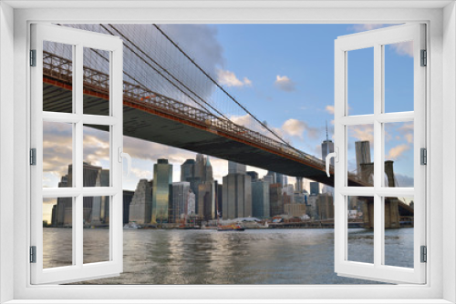 Fototapeta Naklejka Na Ścianę Okno 3D - Brooklyn Bridge.