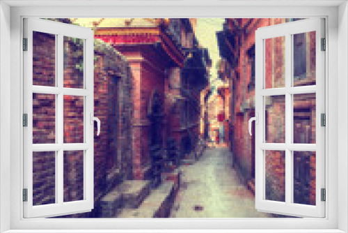 Fototapeta Naklejka Na Ścianę Okno 3D - streets of Kathmandu