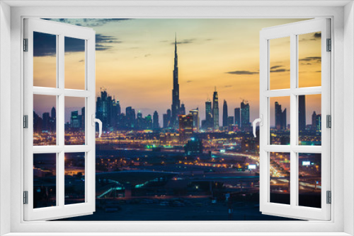 Fototapeta Naklejka Na Ścianę Okno 3D - Dubai cityscape