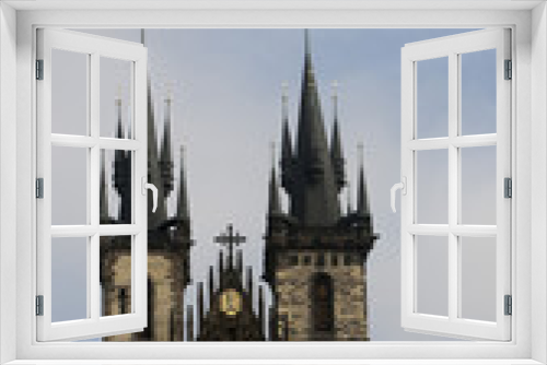 Fototapeta Naklejka Na Ścianę Okno 3D - Prague's church steeples