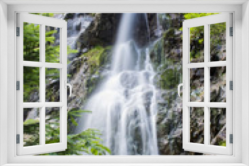 Fototapeta Naklejka Na Ścianę Okno 3D - Waterfall on mountain river in Carpathian Mountains , Romania