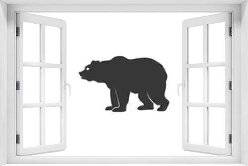 Fototapeta Naklejka Na Ścianę Okno 3D - bear icon on white background
