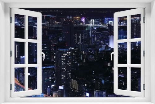 Fototapeta Naklejka Na Ścianę Okno 3D - Tokyo night view