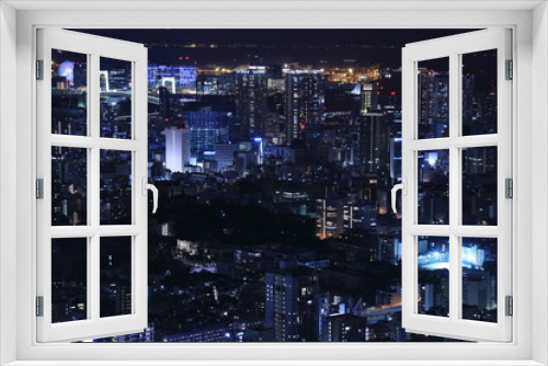 Fototapeta Naklejka Na Ścianę Okno 3D - Tokyo night view