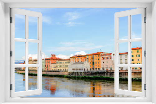 Fototapeta Naklejka Na Ścianę Okno 3D - view of the city of Pisa in Tuscany
