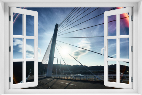 Fototapeta Naklejka Na Ścianę Okno 3D - 逆光の橋
