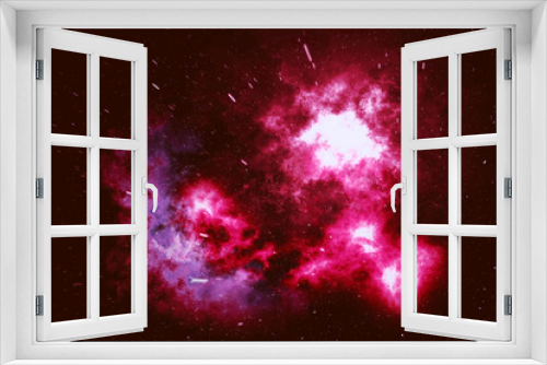 Fototapeta Naklejka Na Ścianę Okno 3D - Night sky filled with stars and nebula, space dust in the universe. 3d rendering