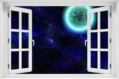 Fototapeta Naklejka Na Ścianę Okno 3D - Cosmic space planet