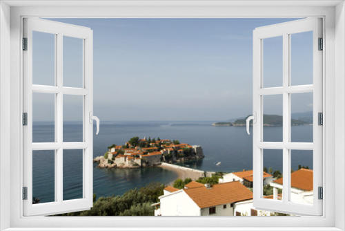 Fototapeta Naklejka Na Ścianę Okno 3D - Montenegro. Island Hotel Sveti Stefan.