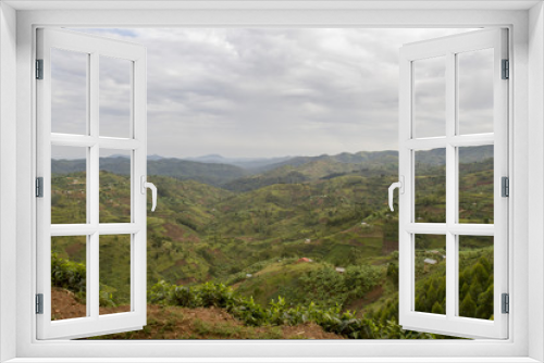 Fototapeta Naklejka Na Ścianę Okno 3D - Hillside landscape Rwanda, Africa