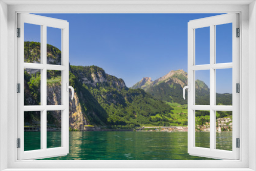 Fototapeta Naklejka Na Ścianę Okno 3D - Mount Pilatus and Lake Lucerne 