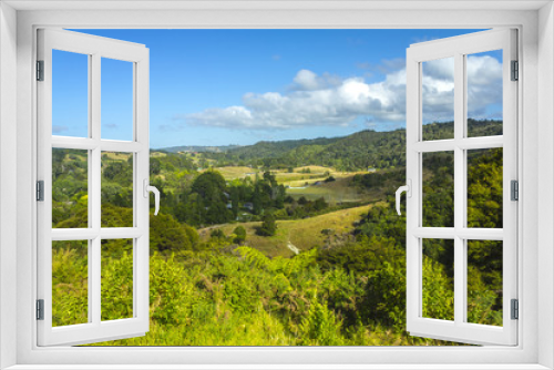 Fototapeta Naklejka Na Ścianę Okno 3D - View fom Uphill to Puhoi Village Auckland New Zealand
