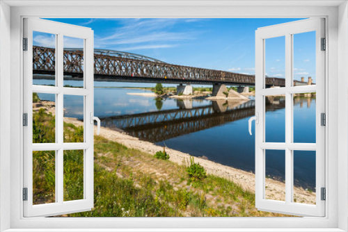 Fototapeta Naklejka Na Ścianę Okno 3D - Old bridge on the river Vistula in Tczew, Poland